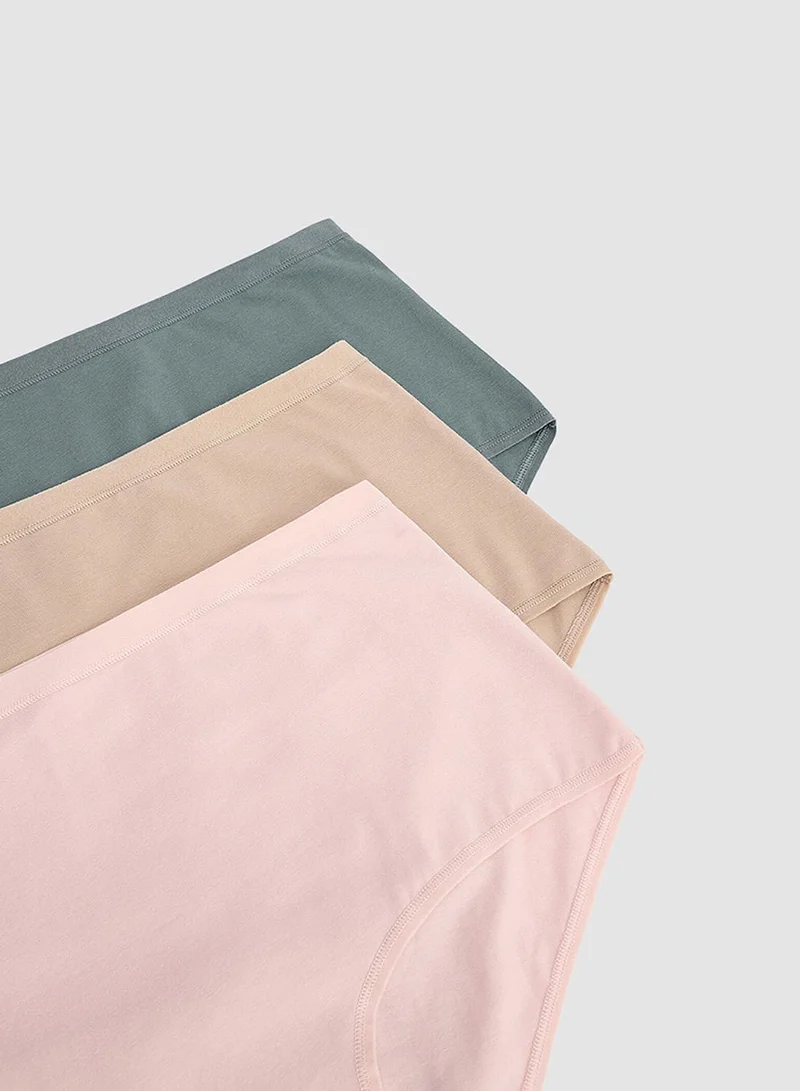Penti Mix Penti Mix High Waist Cotton 3-pack Briefs for Women | Best Price UAE